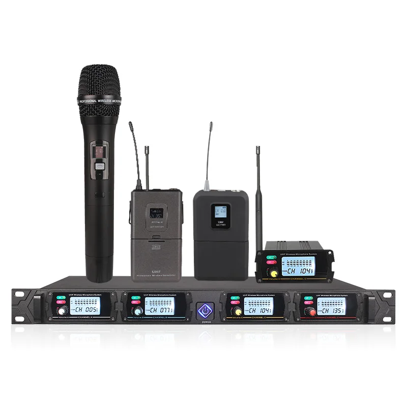 

Wireless Microphone System UHF Channel 8000GT Professional Mobile Microphone Transmitter Accessories