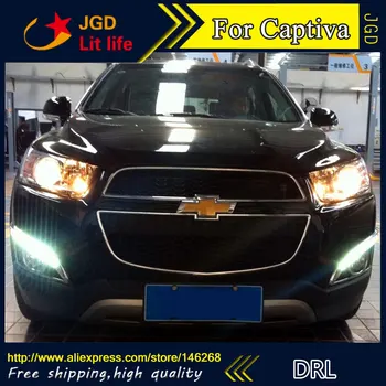 

Free shipping ! 12V 6000k LED DRL Daytime running light for Chevrolet Captiva 2011-2013 fog lamp frame Fog light