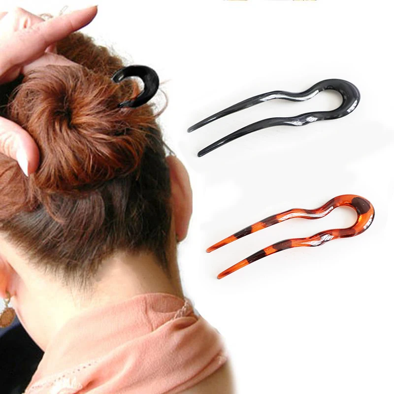

New Magic Bending Clip Hair Stick Plastic Leopard Hairpin Clips for Women Simple Pin Headwear Scrunchie Holder Bride Tribe Gift