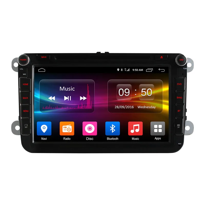 Top Octa Core Android 6.0 2G RAM 4G LTE Wifi Car DVD Player for VW Polo Passat B6 CC GOLF Tiguan Jetta Touran Seat Leon GPS Radio 1