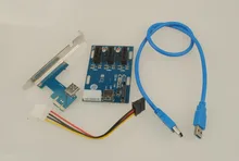 NEW PCIe 1 to 3 PCI express 1X slots Riser Card Mini ITX to external 3 PCI-e slot adapter PCIe Port Multiplier Card