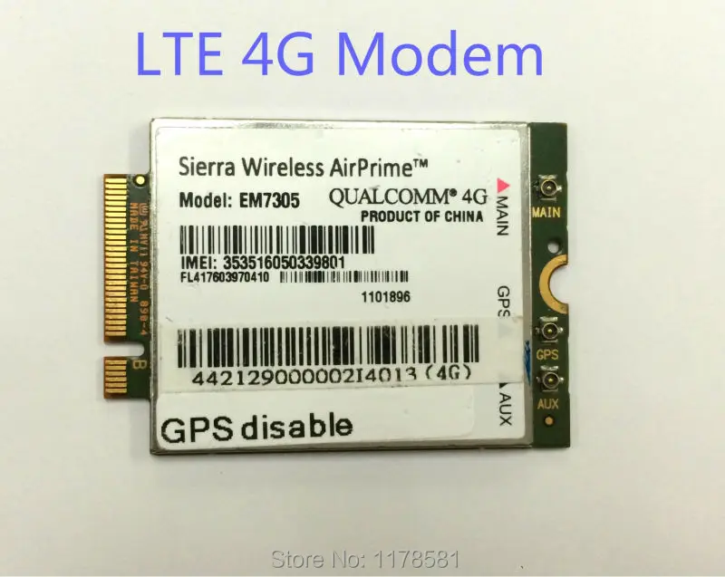 EM7305 4G LTE модуль Поддержка NGFF 4G антенны gobi5000 FDD LTE/EVDO/DC-HSPA + WWAN Netwwork карты