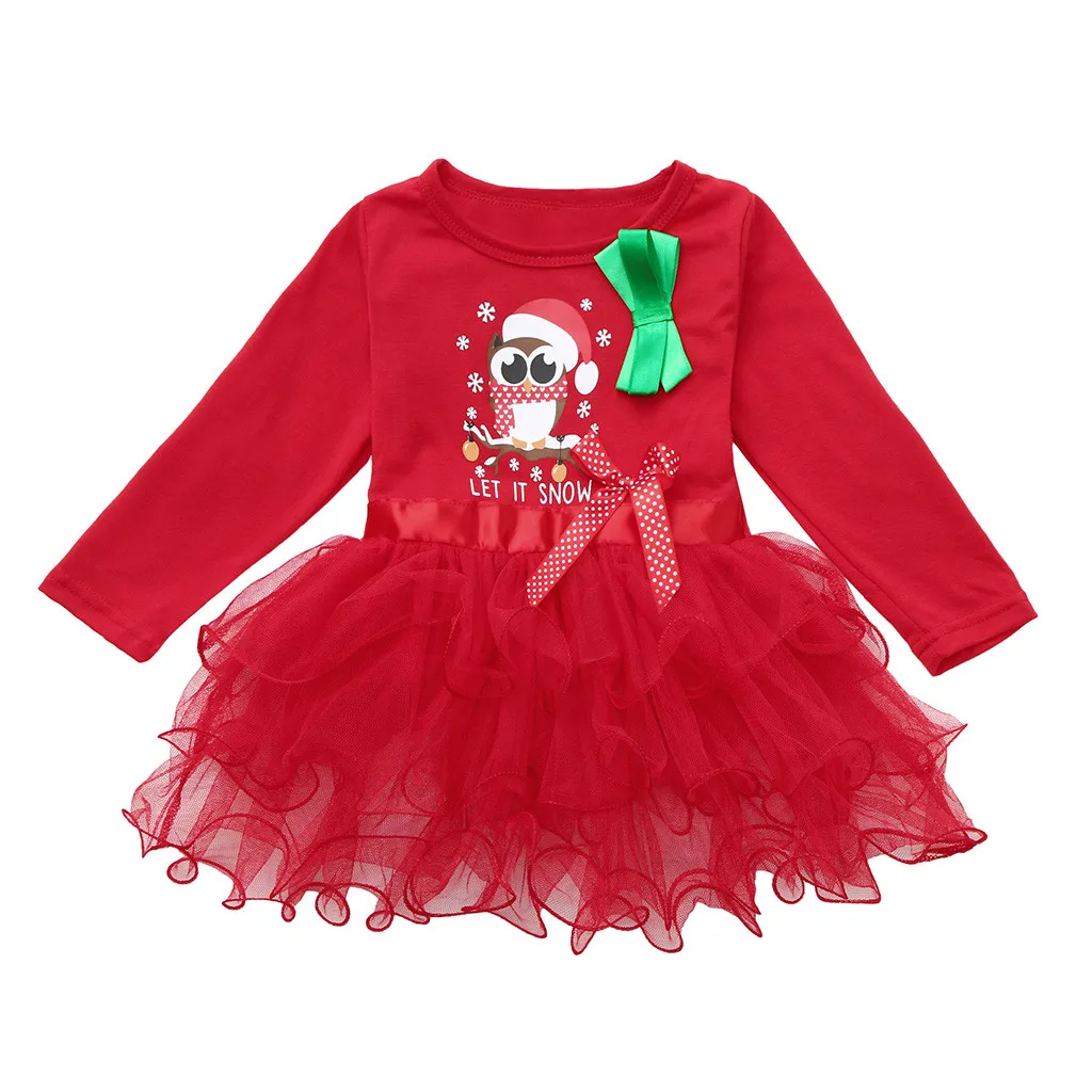 Christmas Children Infant Baby Girl Casual Xmas Princess Tutu Dress+Headband