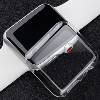 

Clear Soft TPU Full Protect Cover for Apple Watch Case 38mm 42mm for iWatch Series 4 3 2 Cover Shell Band New 2019 New Cheap