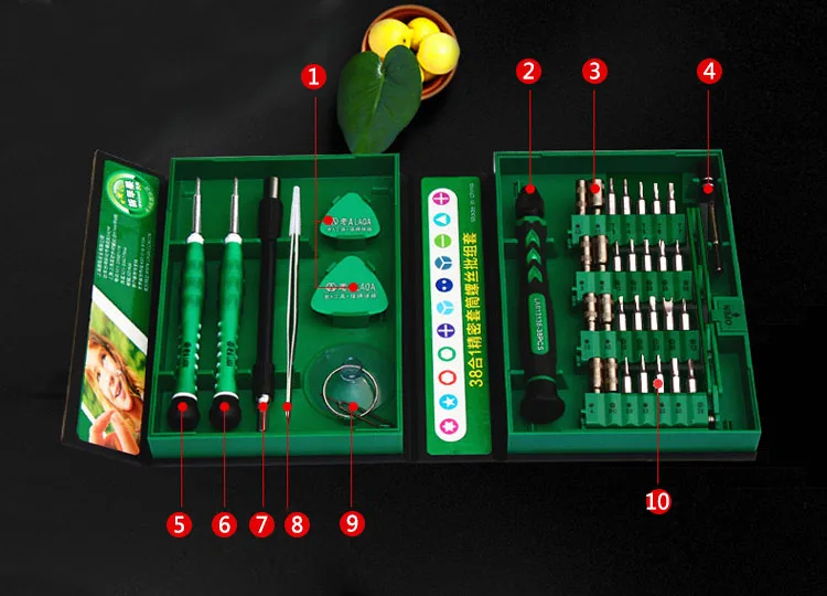 LAOA 38 in 1 ремонт ноутбука инструменты Kit точные отвертка набор ручных инструментов для сотовых телефонов, ноутбук быстро судоходства, ремонт набор отверток LA613138