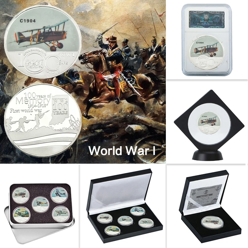 

WR 100th Anniversary of World War 1 Silver Collectible Coins Set German Military Commemorative Coin Souvenir Gift Dropshipping