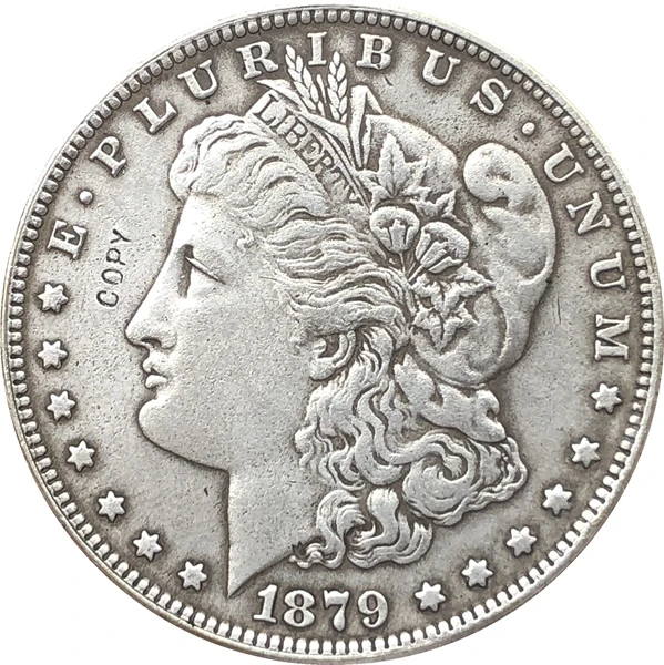 Копия монет 1879-CC США морганский доллар | Дом и сад