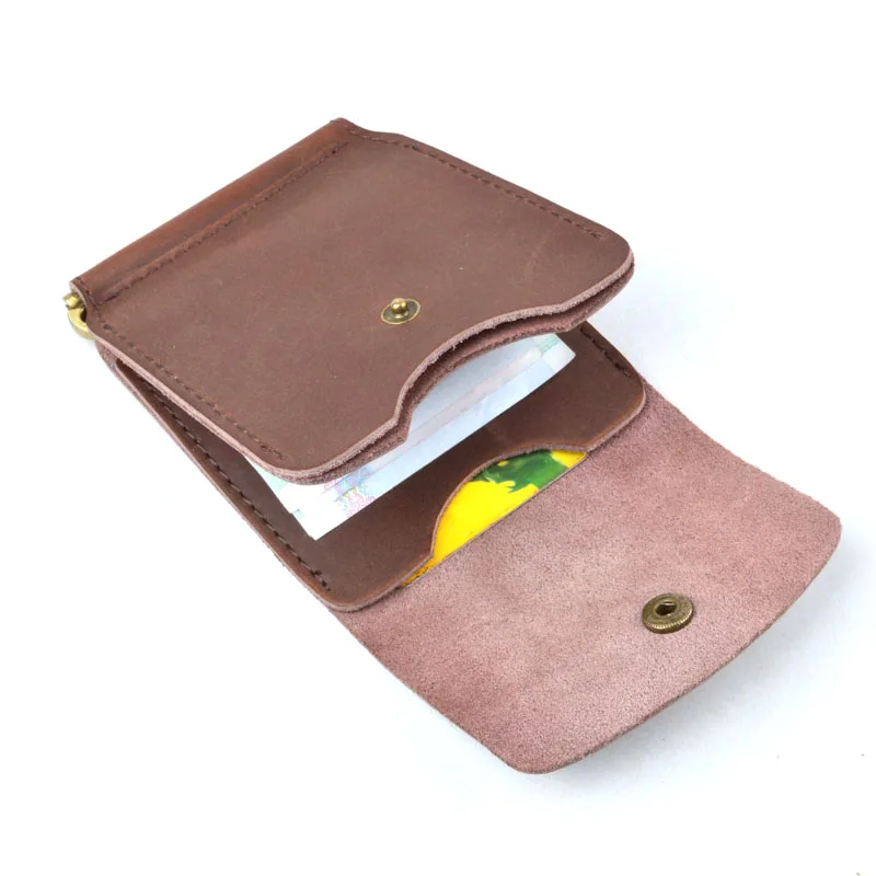 AETOO, кошелек ручной работы, мужской кожаный бумажник mad horse, женский простой кошелек для документов, подарок на выпускной - Цвет: 4