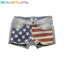Новая одежда для маленьких девочек джинсовые шорты для девочек, летние модные шорты для маленьких девочек Джинсы с флагом, дизайнерская хлопковая одежда