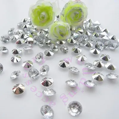 Серебро 1000 шт./лот 1/3carat 4.5 мм Алмаз Конфетти искусственная акрил для свадьбы