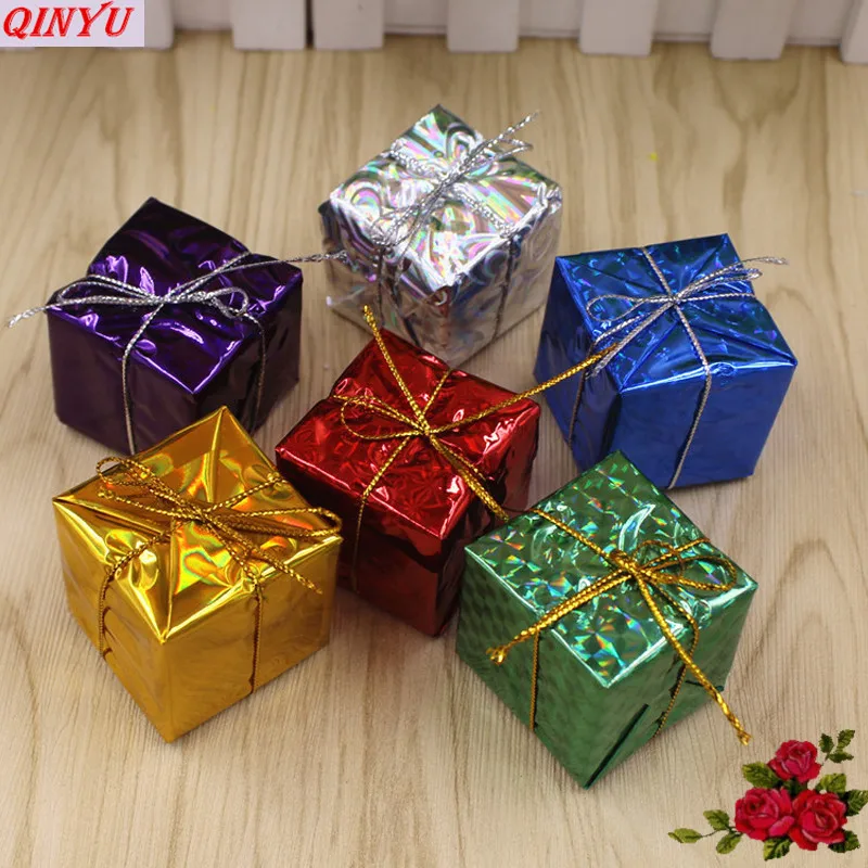 Lot colorful mini gift box christmas tree ornament decorative pendant Lot colorful mini gift box christmas tree ornament decorative pendant