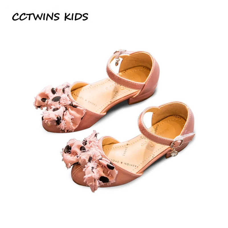 

CCTWINS Kids Shoes 2019 Summer Girls Butterfly Princess Heel Children Pu Leather Sandals Babys Brand Rhinestone Shoes PS412