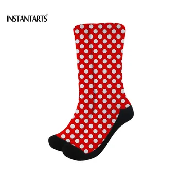 

INSTANTARTS Sport Socks Women Cute Spots Print Compression Socks Professional Outdoor Cycling Running Football Breathable Socks