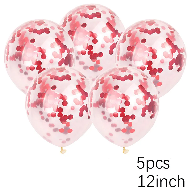 Конфетти воздушные шары продукт розовый золотистый воздушный шар серебряные шары из латекса вечерние украшения Гелиевый шар 29 цветов - Цвет: Red