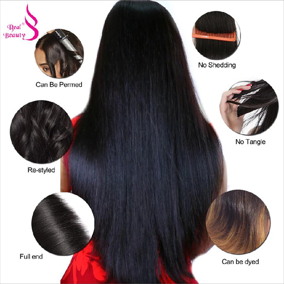 Brazilian Straight Hair 1 Piece Remy Human Hair Bundles Real Beauty Hair Weave 10-26Can Be Dyed (5)