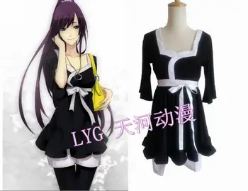 

New Anime Bakemonogatari Cosplay Senjougahara Hitagi Halloween Daily Summer Clothes Black Skirt Full Set(Top+Shorts)