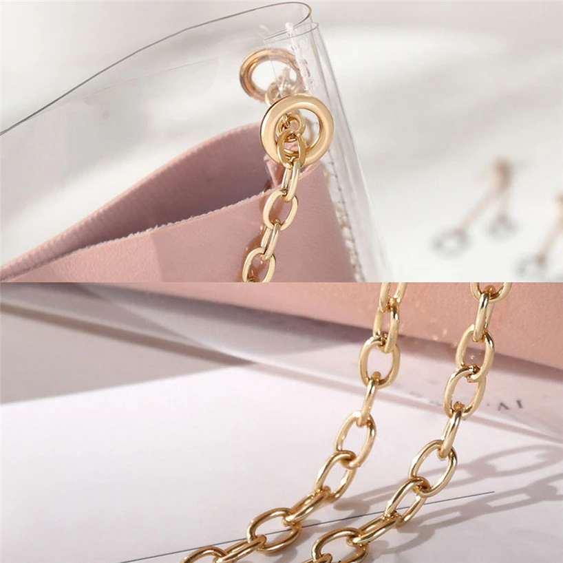 Aelicy Women PU Leather Transparent Design Hasp Shoulder Bag Messenger Bag Purse Crossbody Bag Ladies Bag High Quality