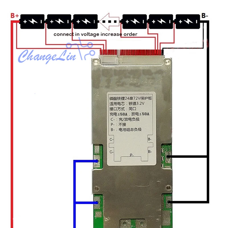 20S 60V 24S 72V Lifepo4 плата защиты литий-железо фосфат BMS PCB PCM 50A 120A 3,2 V пакеты eBike EV 23S 22S 21S 18S 16S