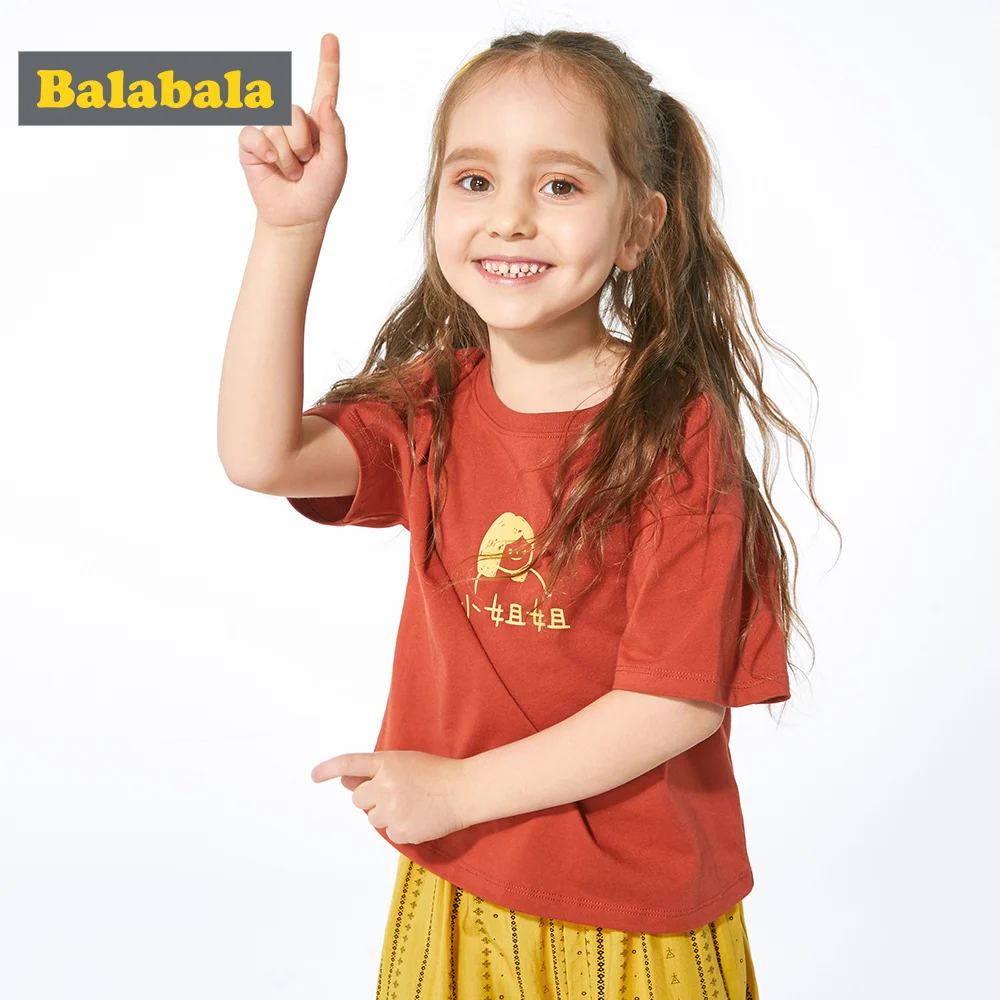 BalabalaChildren футболка с короткими рукавами для мальчиков и девочек хлопок лето 2019