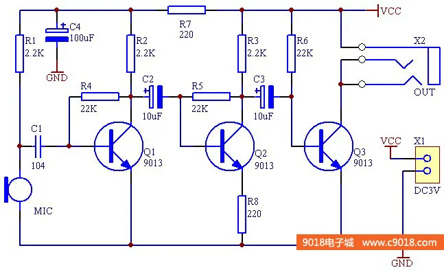 Deaf and hearing impaired circuit
