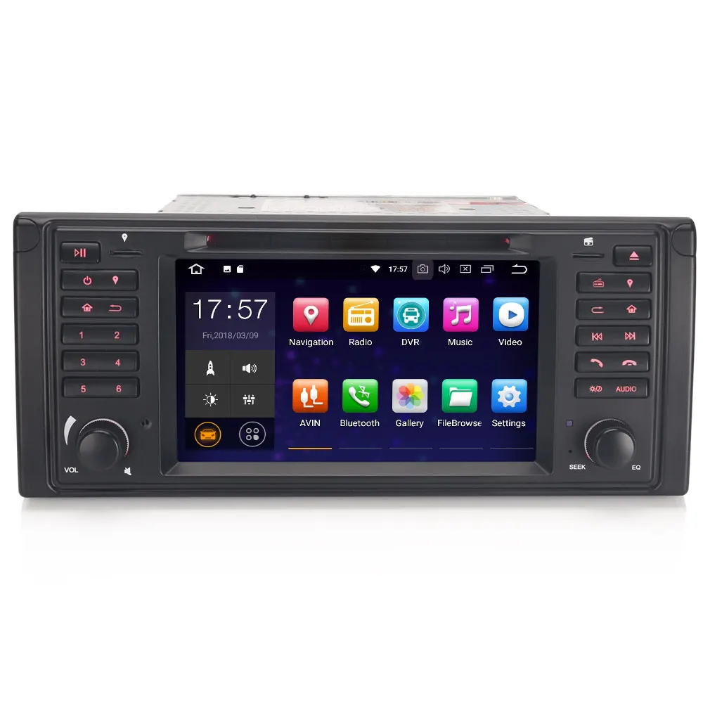 Excellent 7" Android 9.0 Pie OS Car DVD Navigation GPS Radio for BMW E39 M5 1999-2003 & E39 1995-2003 & E38 1994-2001 & X5 E53 2000-2007 1