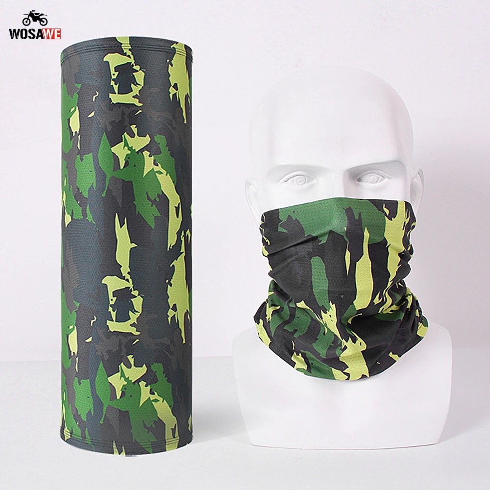 

Camouflage Seamless Motorcycle Neck Gaiter Motocross Face Mask Shield Military Army Tactical Bandana Balaclava Scarf Men Women
