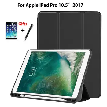 

Ultra Slim Case For Apple iPad pro 10.5 2017 Smart Cover Funda with Pencil Holder Case for iPad Air 10.5 2019 Skin Shell +Film