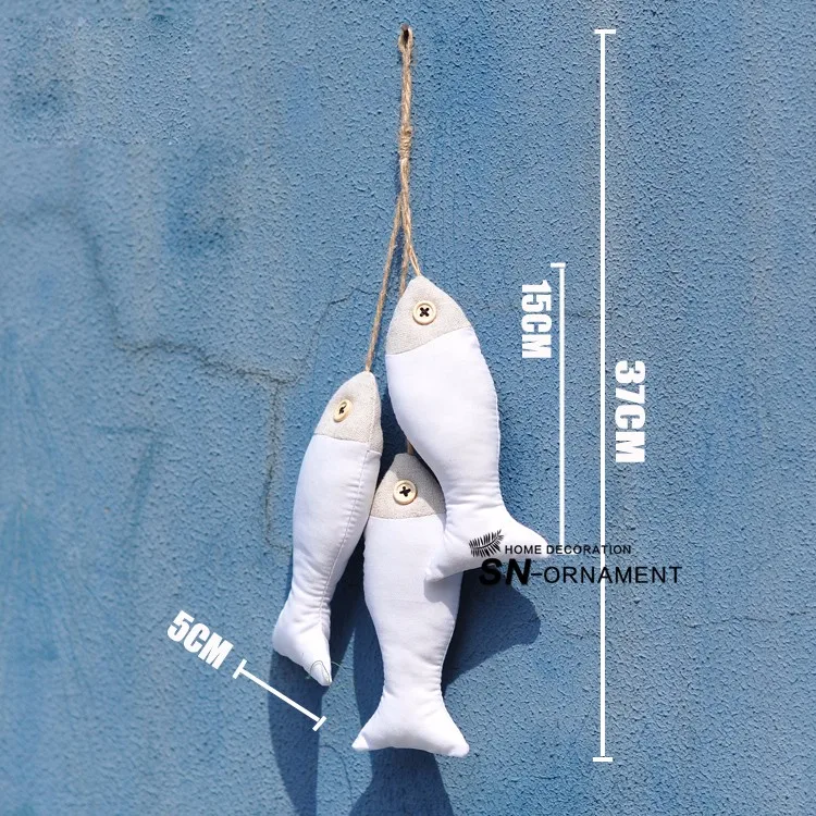 5 шт./лот, ткань, рыба, на стену, подвесные украшения, средиземноморские животные, Морской Декор