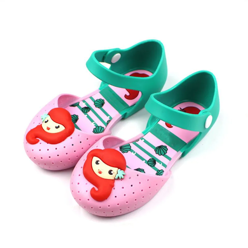 Детская обувь; Брендовая обувь для девочек; сезон лето-осень; модные сандалии принцессы с русалочкой; Детские дизайнерские тонкие сандалии; обувь для девочек