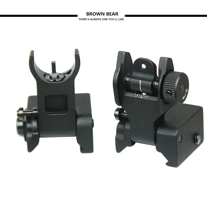 

Hunting Premium Mil Spec Flip up Front Rear Iron Sight Set for 20mm Mount of Gun Rifle Airsoft Accessories