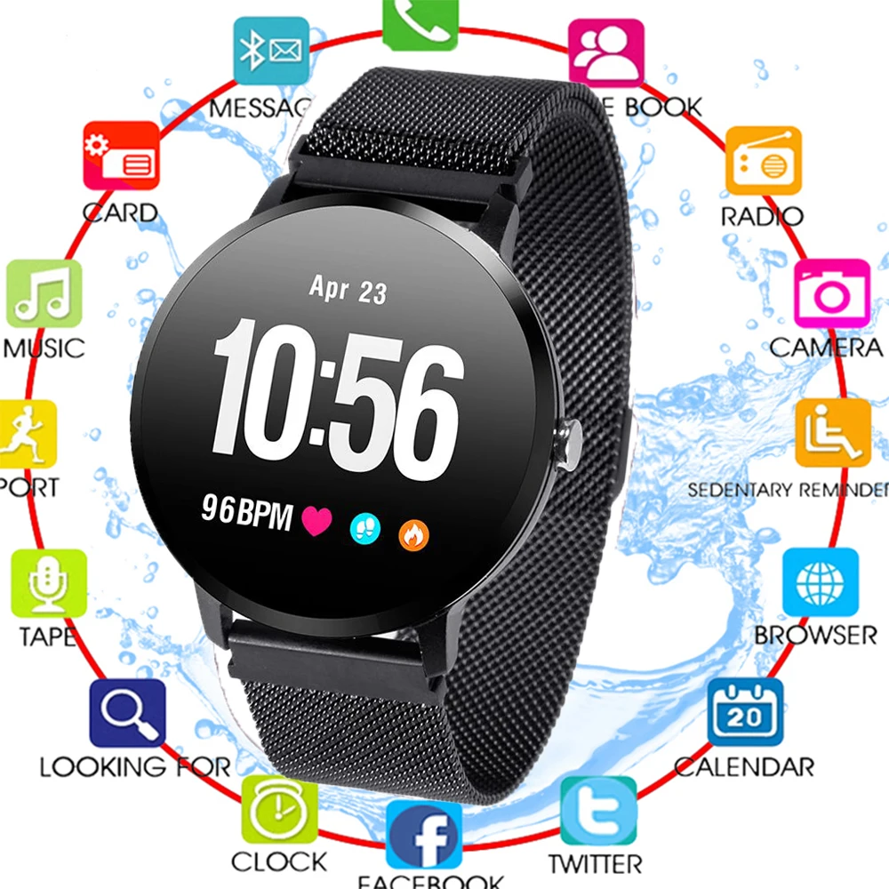 

2019 IP67 Waterproof V11 Bluetooth Smart watch Activity Fitness tracker Heart rate Monitor Smartwatch for IOS Android