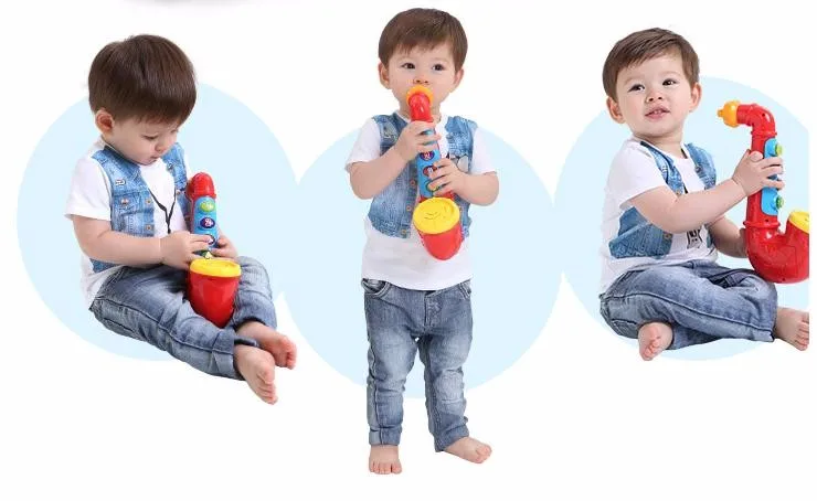 Детский музыкальный мини-инструмент, музыкальные игрушки для малышей, игрушка саксофон 4 ритма детская Подарочная игрушка