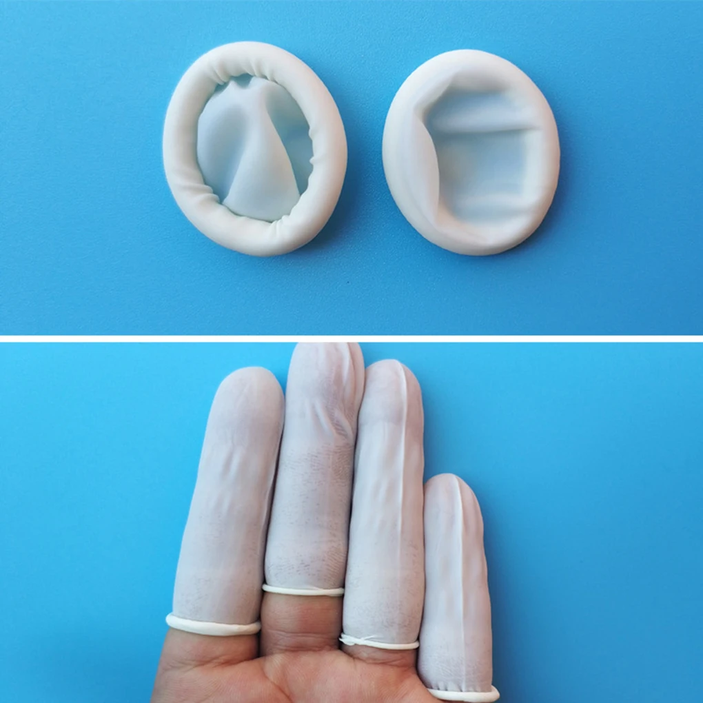 

100pcs Disposable Latex Rubber Fingertips Hand Protector Gloves Anti Static Tattoo Beauty Nail Tool
