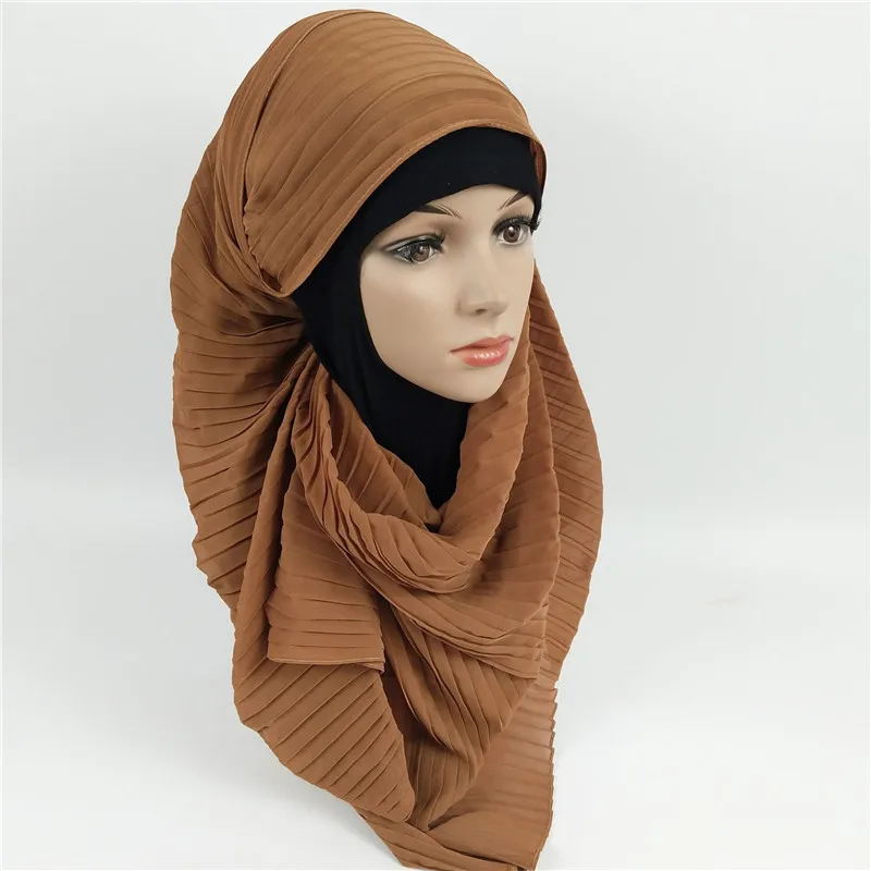 Мусульманские женщины пузырьковый жатый шифон хиджаб шарф foulard femme musulman шали исламский головной платок одежда hijabs