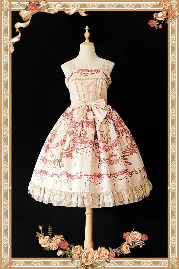Новинка 2019 года; сезон осень-зима; сарафан Лолита для девочек; платье с оригинальным принтом; милое платье; повседневная одежда