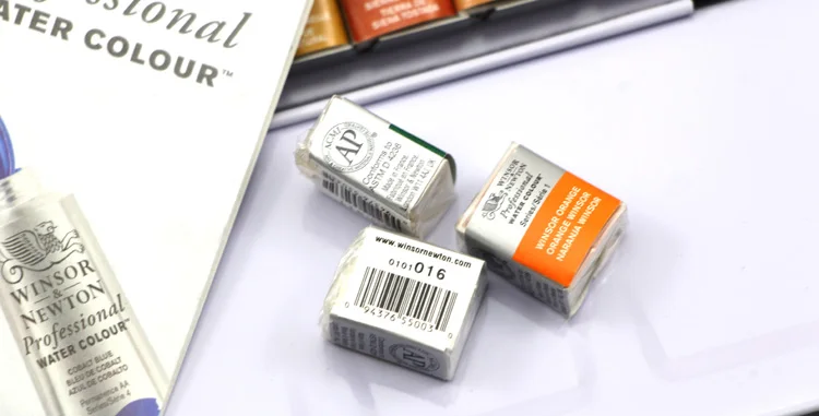 WINSOR& NEWTON, 12/24 цветов,, профессиональный, для старшего художника, Одноцветный, акварельный пигмент, сделано во Франции