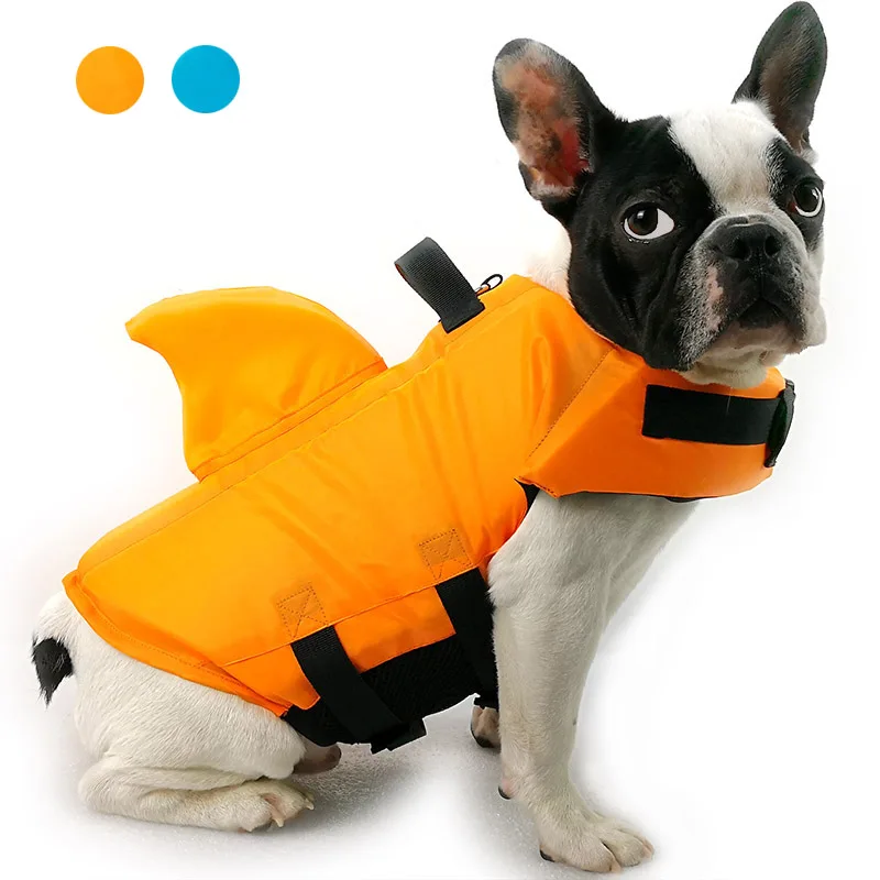 

Shark Pet Dog Life Jacket Pet Safety Clothes For Dogs Pet Life Vest Dogs Swimwear Pet Safety Swimsuit Dog Swimming Suit Bulldog