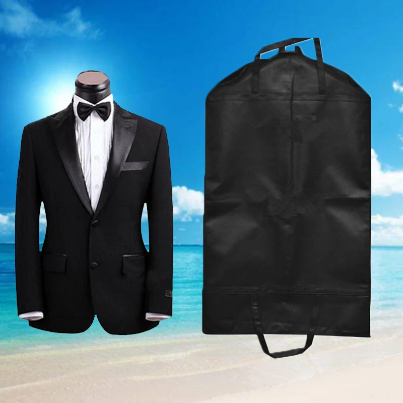 1pc/lot Black Coat Clothes Garment Suit Cover Bags Dustproof Hanger Storage Protector Travel