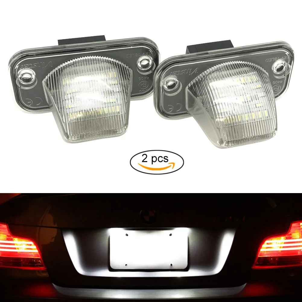 

New Hot 2 Pcs/Set Car LED Number License Plate Lights Replacement Units 6000K Lamp Bulb for Volkswagen Transporter T4 90-03 DXY8