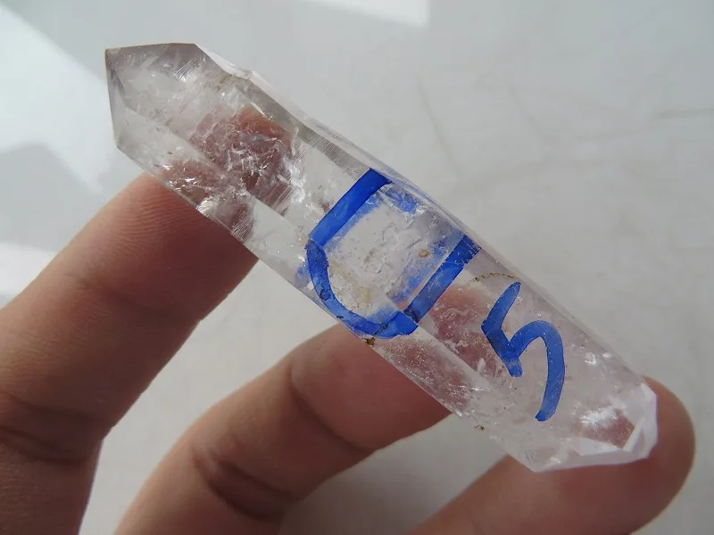 

Natural Quartz Crystal Herkimer Diamond W 2 Moving ENHYDRO Bubble 19g +Free Shipping