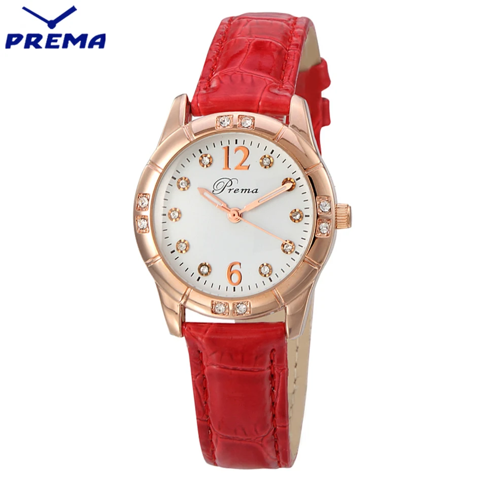 

Ladies Watch PREMA Montre Femme Marque De Luxe Joker Fashion Style Leather Belts Waterproof Casual Sport Watches Bayan Saat