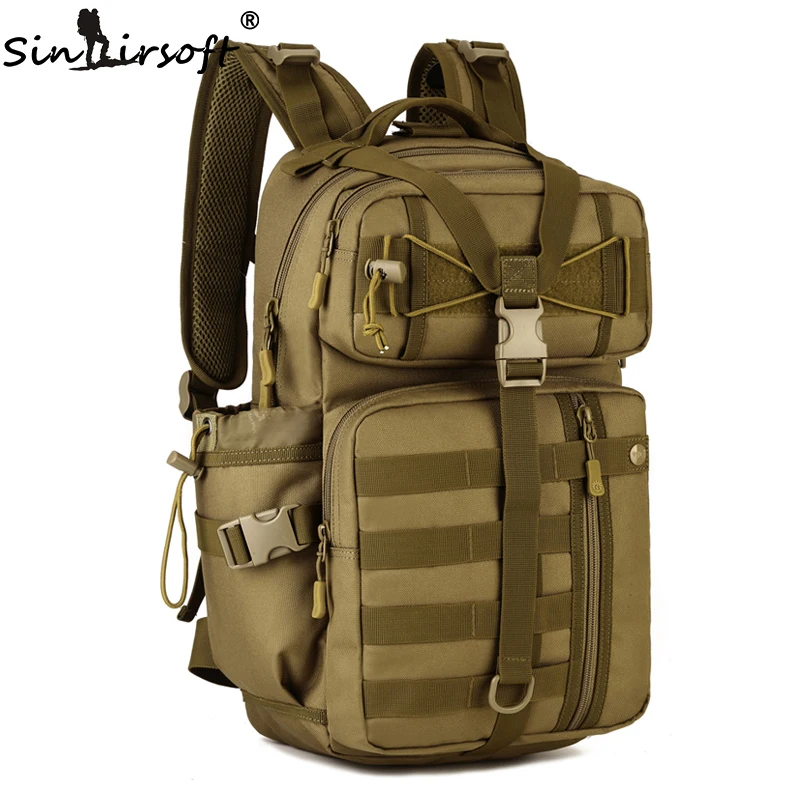 Exército à Prova Esporte ao ar Sinairsoft Tático Mochila Ombro Militar Caça Acampamento Multi-purpose Molle Livre Bagsly0057 900d D900água