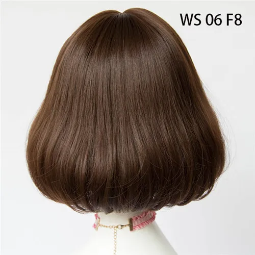 Ваш стиль 43 цвета синтетические короткие волнистые парики с челкой для женщин черный коричневый натуральные волосы парики стиль волос s - Цвет: #144