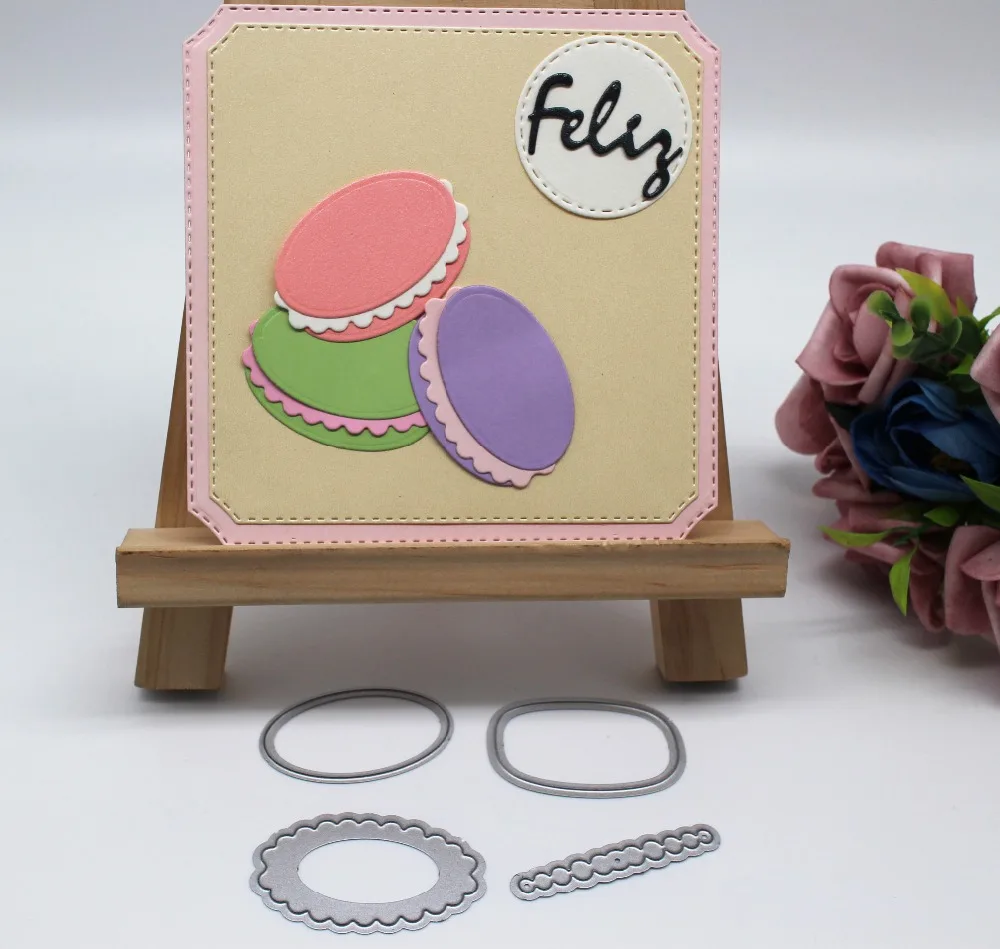 

Birthday Cake dies cookies cutting dies stitched stencils for DIY scrapbooking craft making Decorative Embossing DIY Paper card
