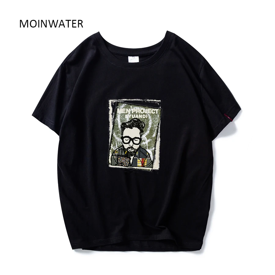 

MOINWATER New Women Casual Cotton T shirts Lady Fashion Summer Tees&Tops Short Sleeve Female T-shirt for Woman MT1931
