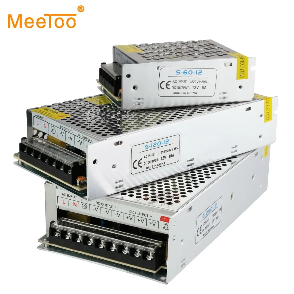 

LED Driver Switch 85-265V AC to DC 12V Lighting Transformer 1A 2A 3A 5A 8A 10A 15A 20A 30A Power Supply Adapter For LED Strips