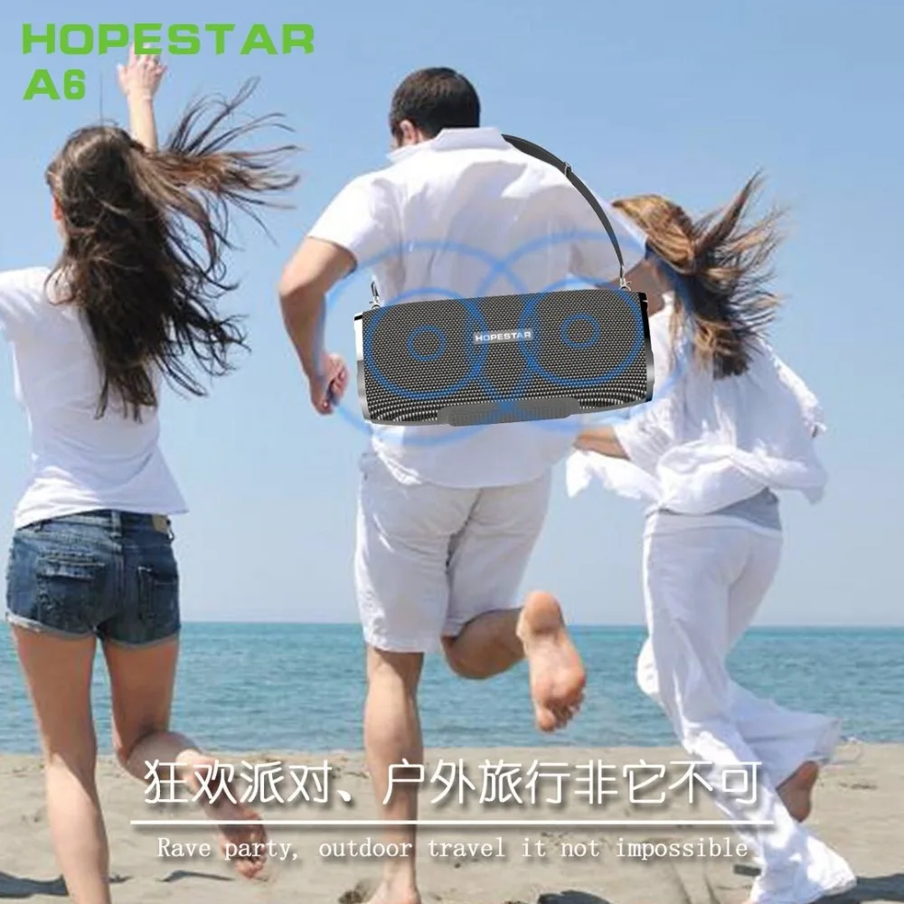 HOPESTAR A6 Bluetooth динамик Портативный беспроводной громкий динамик Саундбар 3D стерео Открытый водонепроницаемый большой внешний аккумулятор 35 Вт