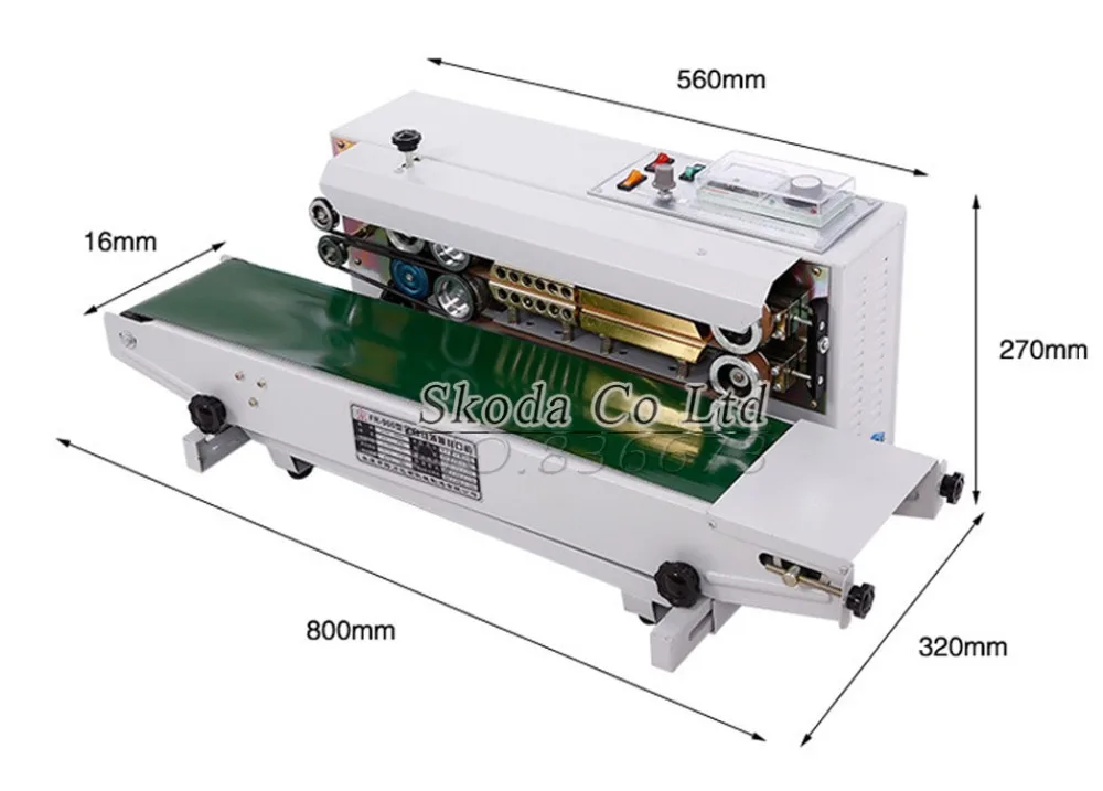 Continous automatic Plastic film bags sealing machine can Print Date Heat-sealed bags Automatic Sealing machine  for plastic bag