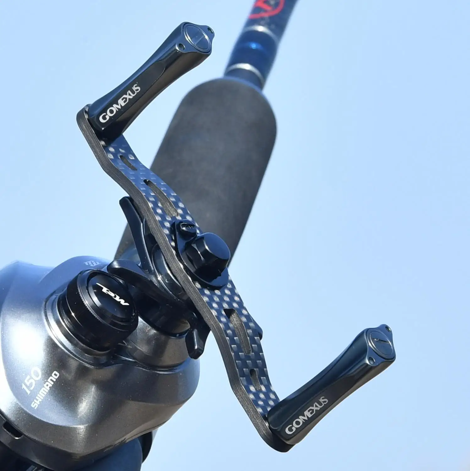 Gomexus 105mm Power Handle Carbon Fiber For Shimano Daiwa Abu Garcia lews Quantum Baitcasting Round Reel As Description Gomexus 105mm Power Handle Carbon Fiber For Shimano Daiwa Abu Garcia lews Quantum Baitcasting Round Reel As Description