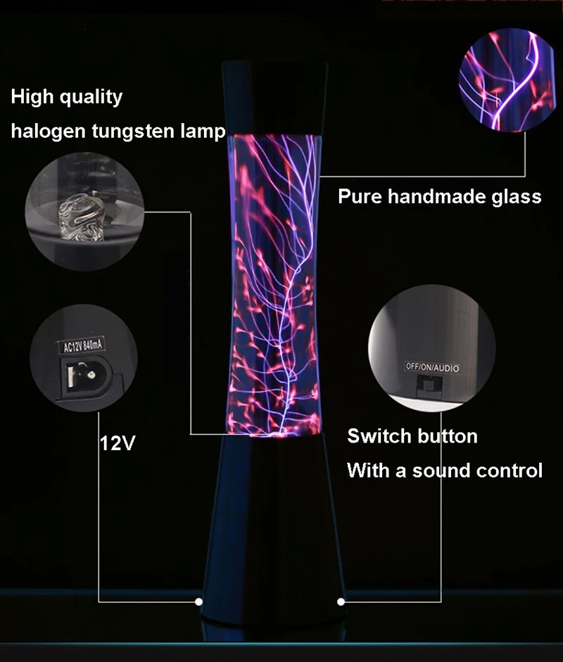 Креативная волшебная лампа, стиль, глобальная Электростатическая ионная лампа, Волшебная плазма, Фантастическое Освещение, магический кристалл и Праздничная лампа 10 Вт